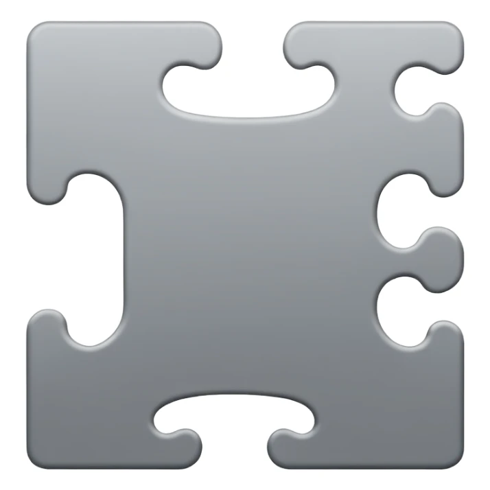 Create an emoji that represents both a jigsaw and indecision sticker