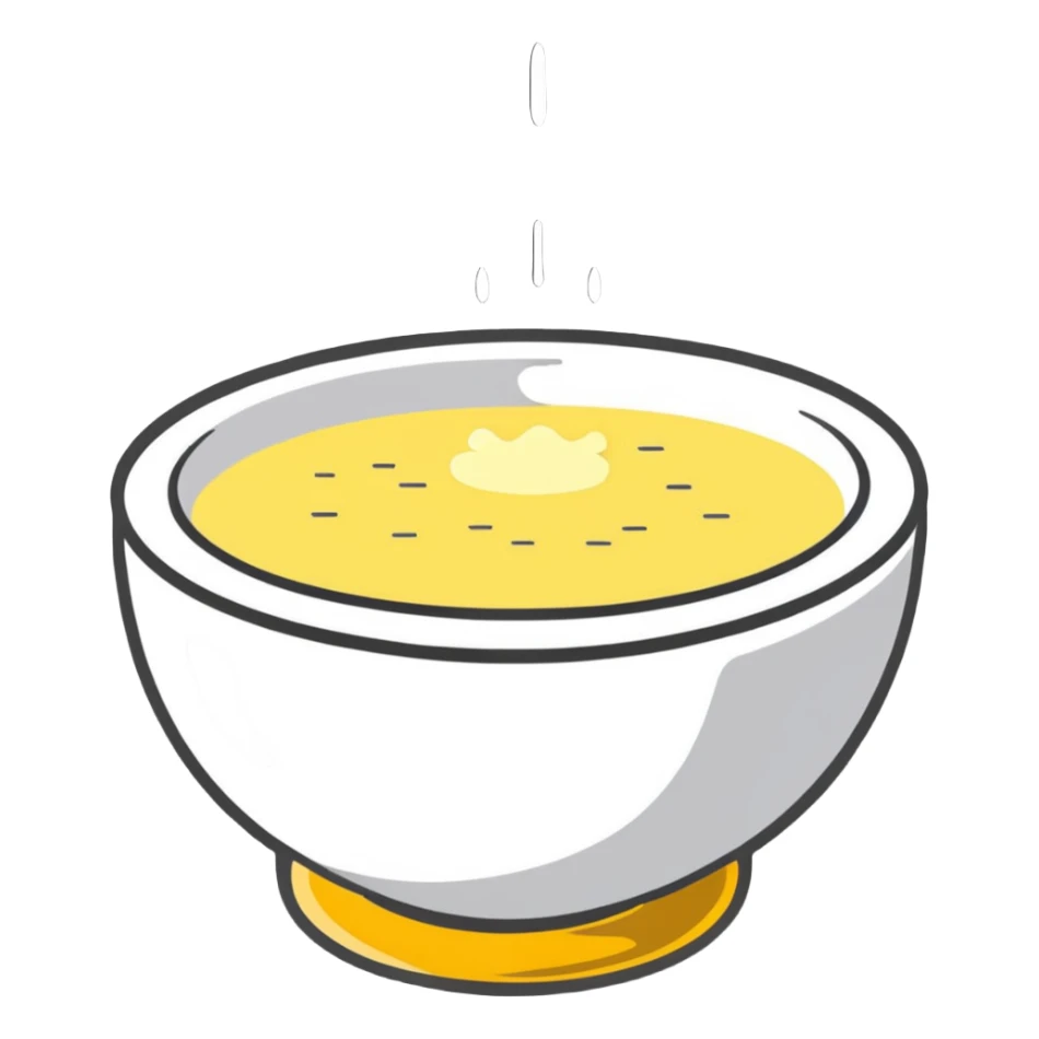 steaming bowl of grits with butter sticker