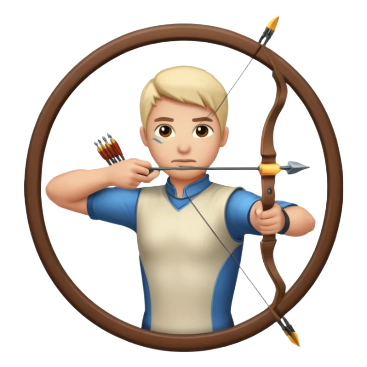un archer  qui tire sur une cible sticker
