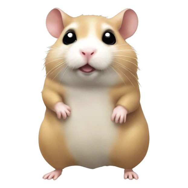 freehand drawed hamster-superheto comics style sticker