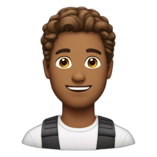 a brown guy with french and nice hairstyle sticker