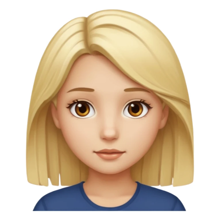 Blonde hair brown eyed girl  sticker