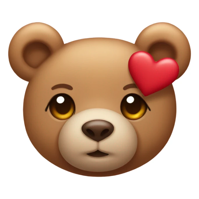teddy bear with hearts and kisses sticker