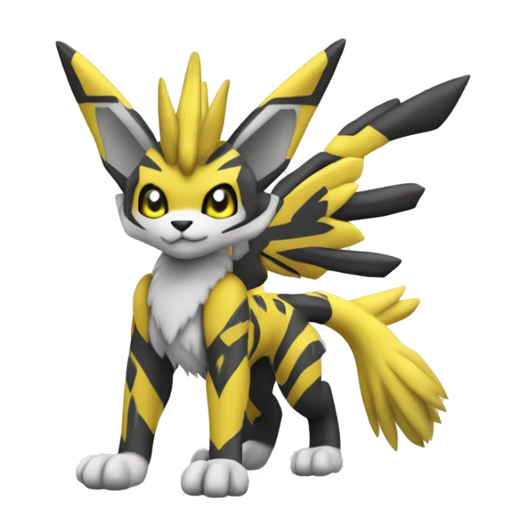 Cool Metabee Renamon Zeraora Full body sticker