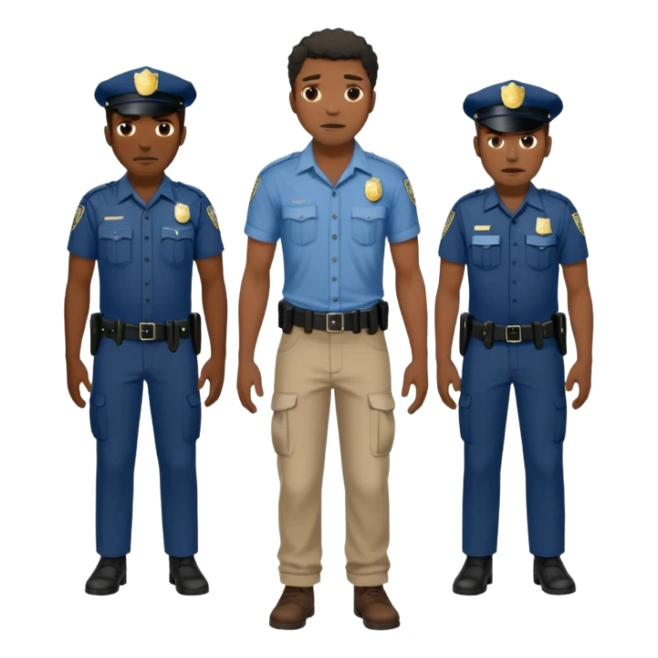 Black man being arrested by cops after escaping from cotton field sticker