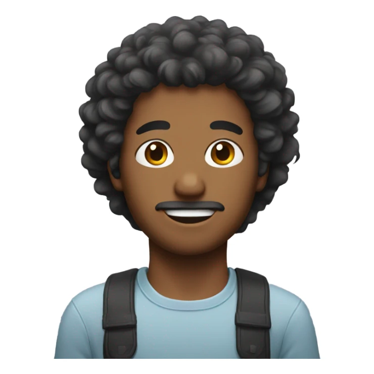 Guy with fluffy hair sticker