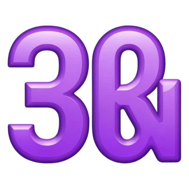 text that spells "YOU" in a shiny purple fancy text font  sticker