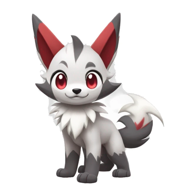 Kawaii Chibi Poochyena-Zangoose-Lycanroc-Pokémon Full Body sticker