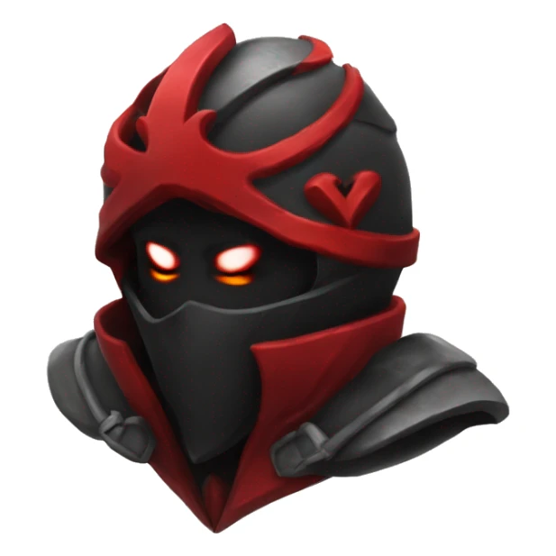 guardian of the black and red heart sticker