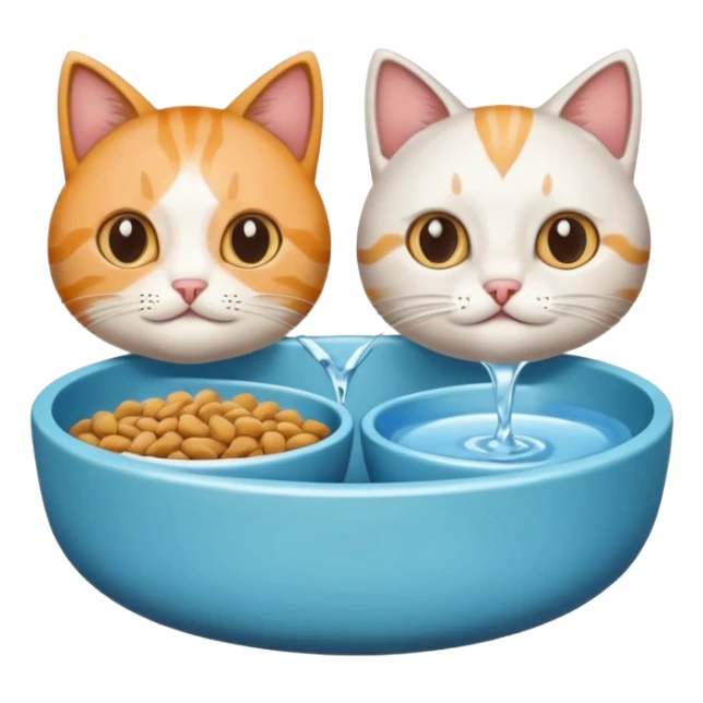 Cat's Food and Water sticker