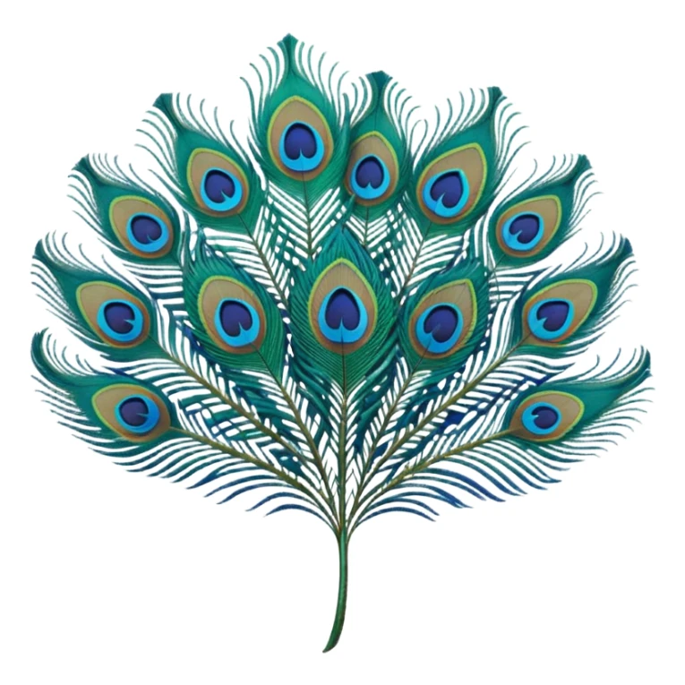 Peacock feather sticker
