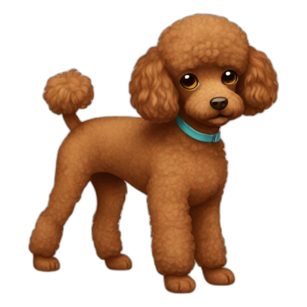 Brown-toy-poodle-with-teddy-bear-haircut sticker