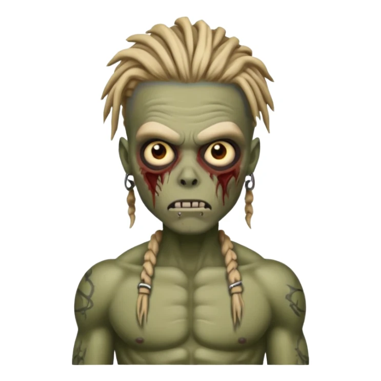make a zombie boy that has dreads and dont make him too frail sticker