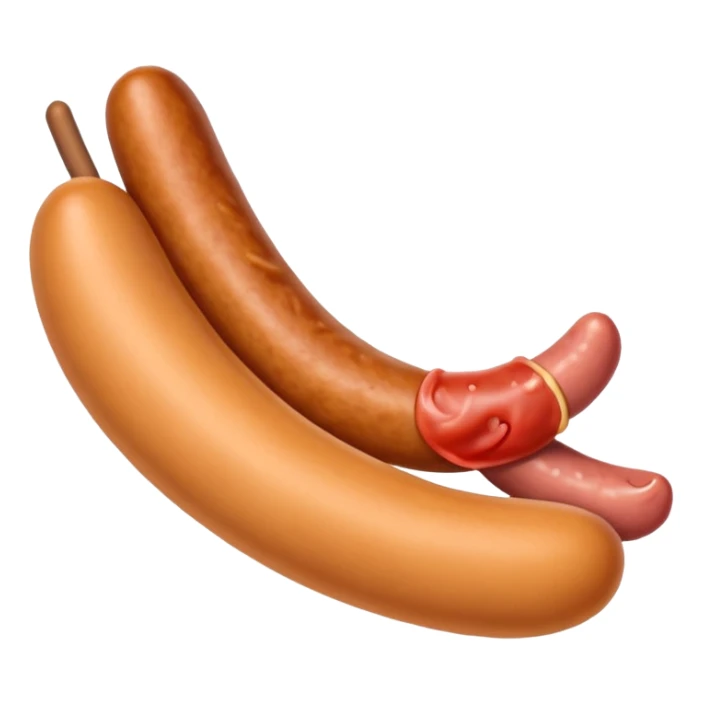 Mouth eating a sausage sticker