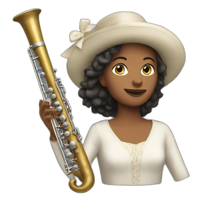une joueuse blanche de flute traversière  sticker