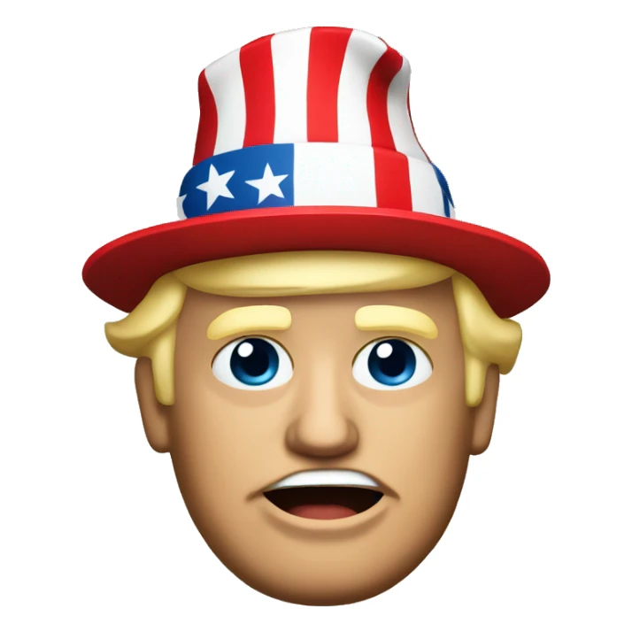 Donald Trump with a MAGA hat on sticker