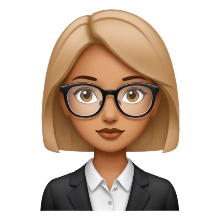 business girl ad eyeglass more simple style sticker