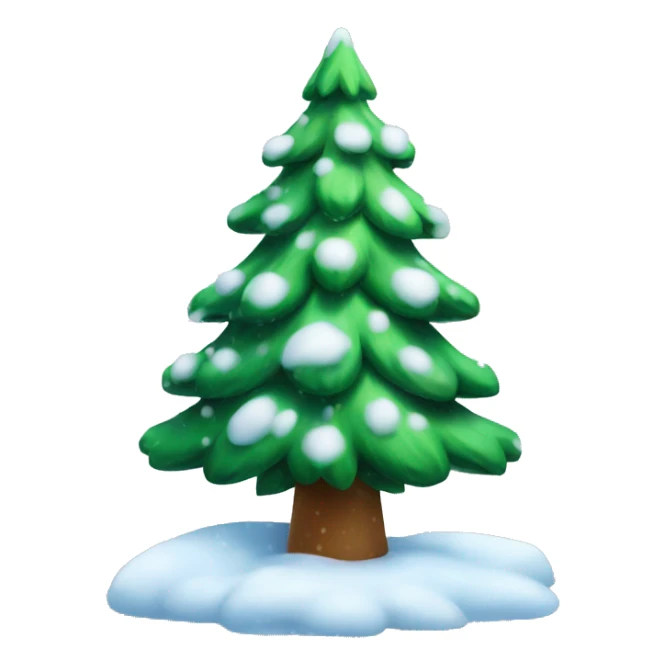 christmas tree with snow  sticker