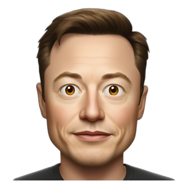 photorealistic elon musk sticker