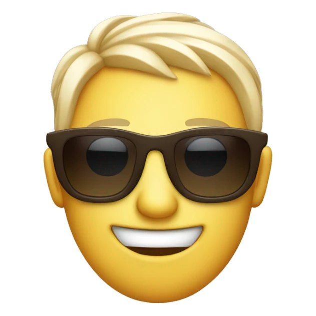 smirking emoji with cool sunglasses sticker
