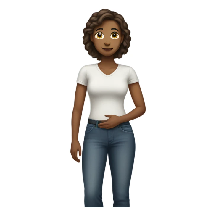 Woman with hand on hip sticker