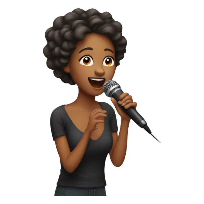 Singing girl sticker