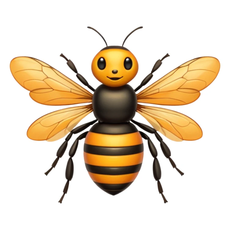 Lebah dadanya warna orange dan ekornya warna hitam  sticker
