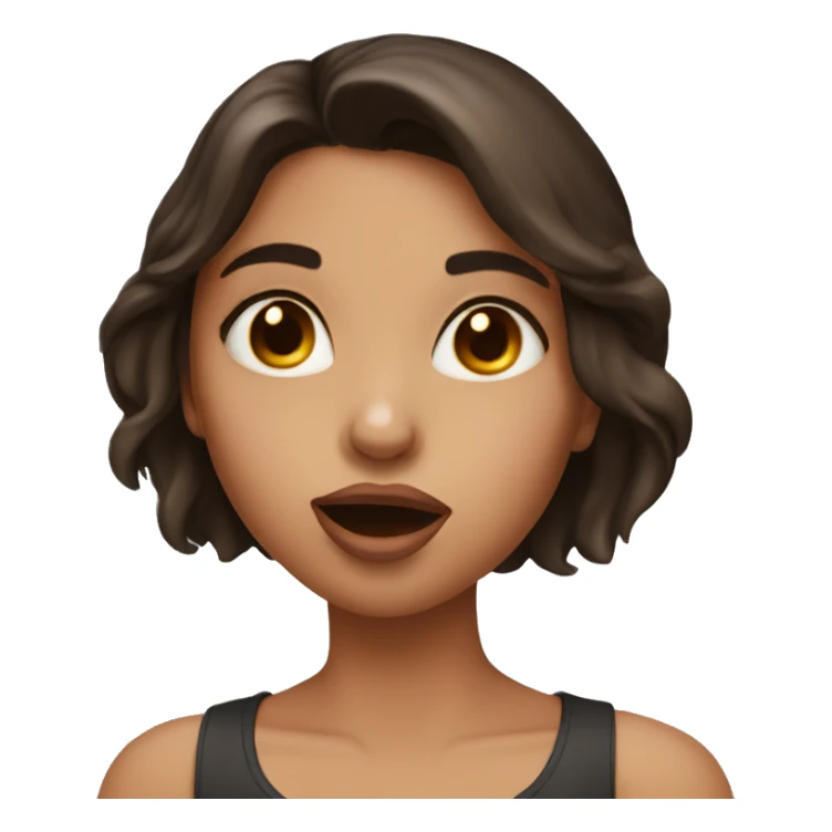 Brunette girl that is sending kisses sticker