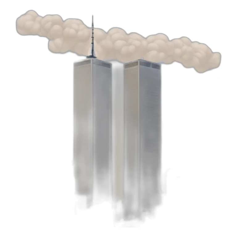 World Trade Center twin towers painting sticker