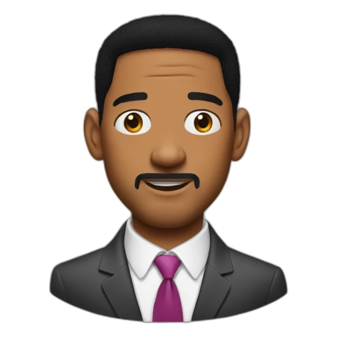 will smith with hearts in his eyes sticker