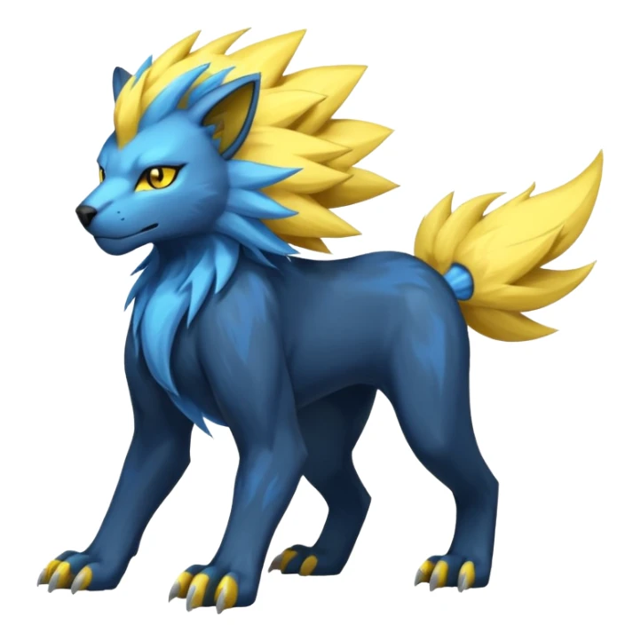 Pyroar-Manectric-Luxray-Fakémon-fusion-animal-creature, full body  sticker