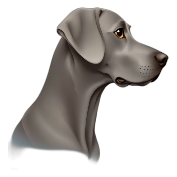 shorthair weimaraner profile silhouet sticker