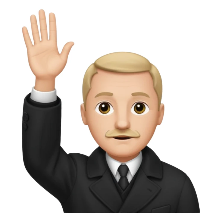 Adolf h qui fait le signe sticker