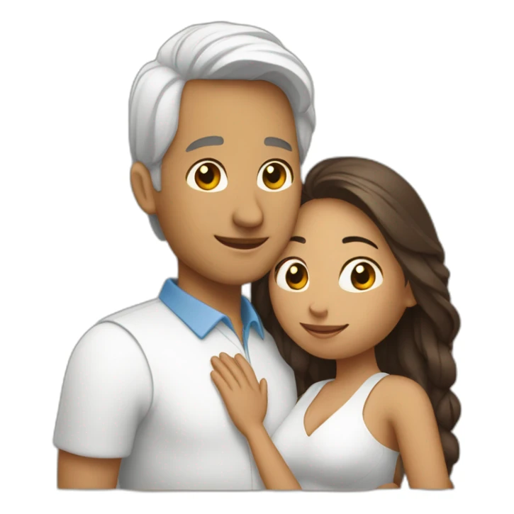 pareja blanca embarazada  sticker