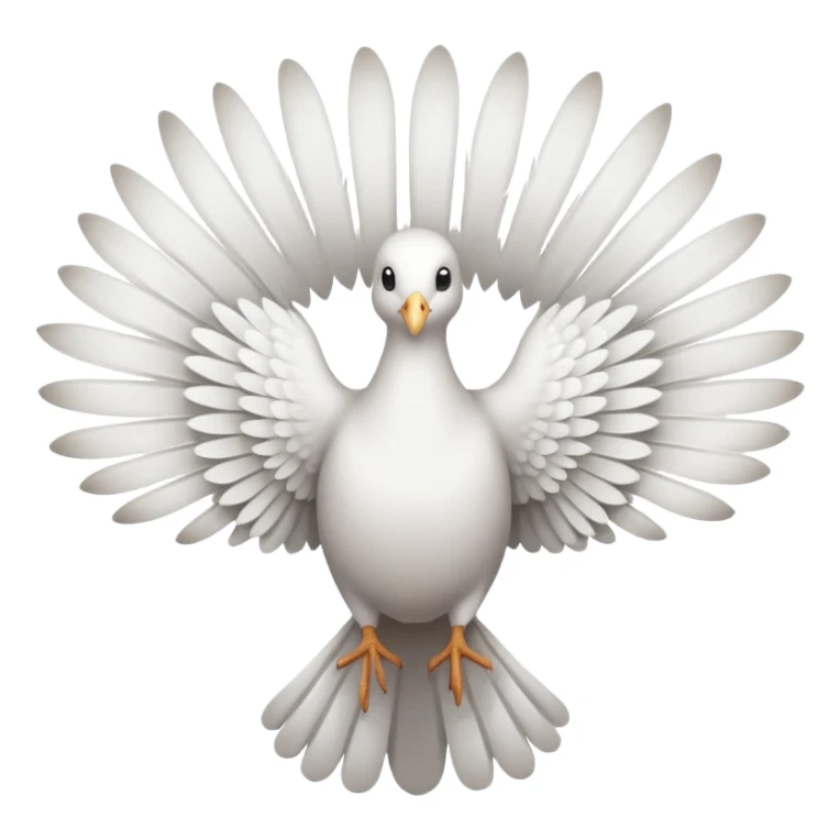 The tail of a dove, with the characteristic shape. sticker