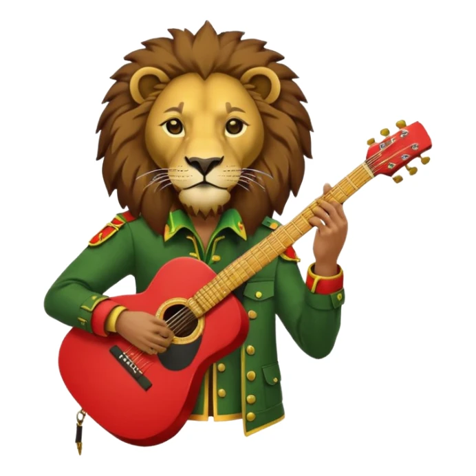 Bob Marley heraldic crest made with ethiopian colors sticker
