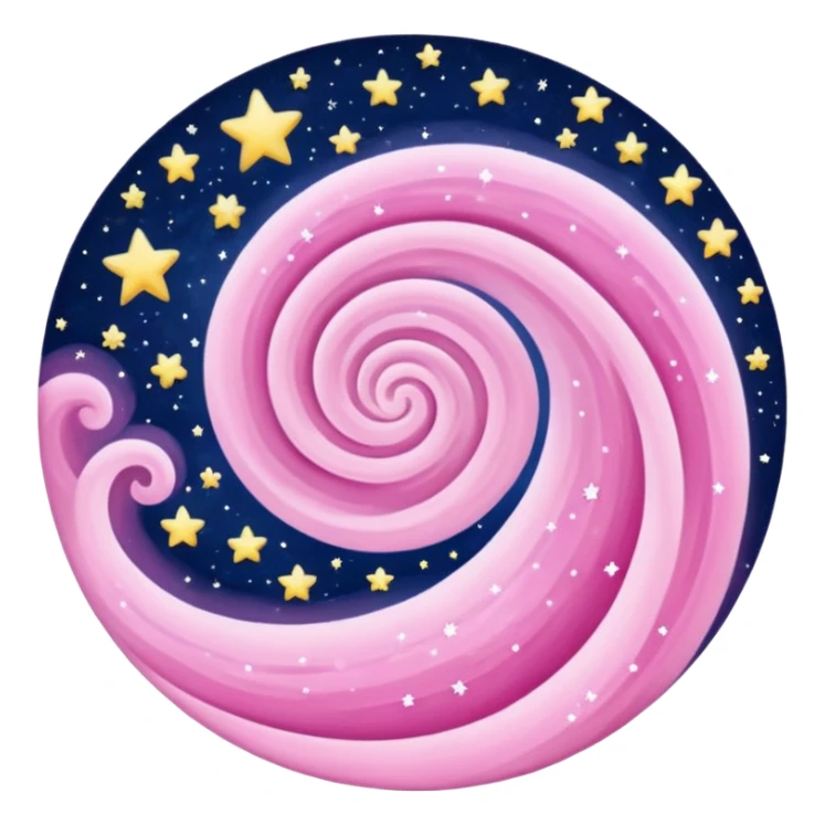 starry night sky, dreams, pink sticker