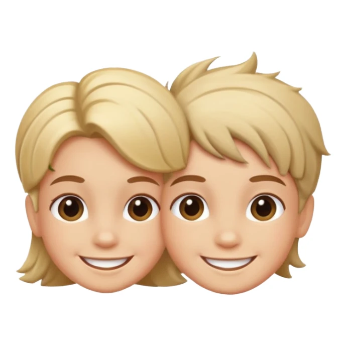 Happy kids after salon treatment  sticker