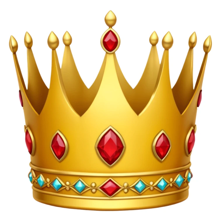 yellow crown with only red gems a lot red gems sticker