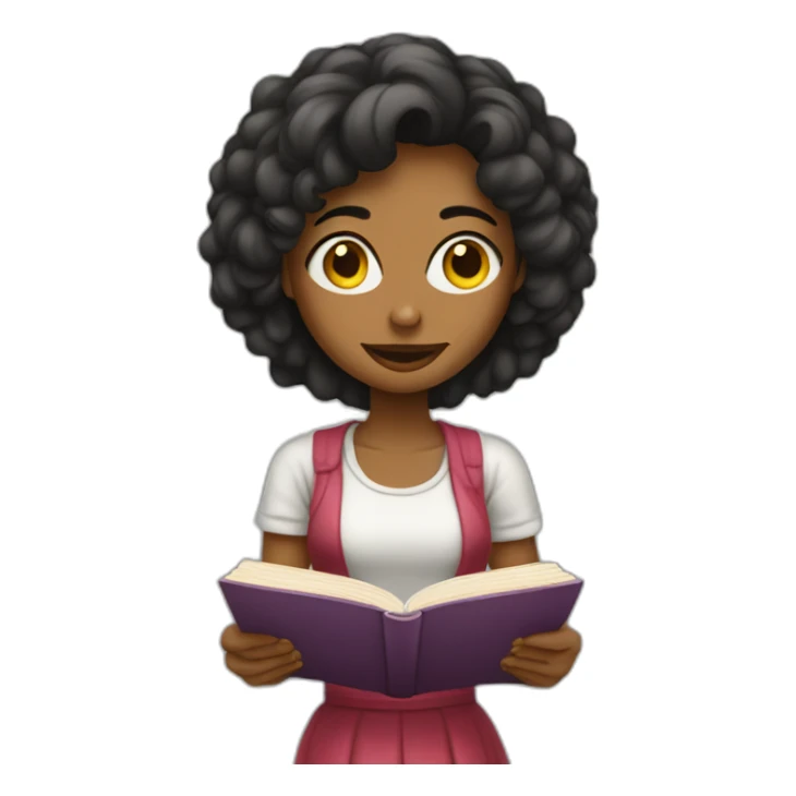 Mulher sentada lendo livro sticker