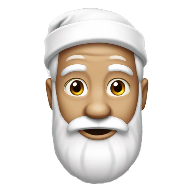 WHITE Santa Claus not dark sticker