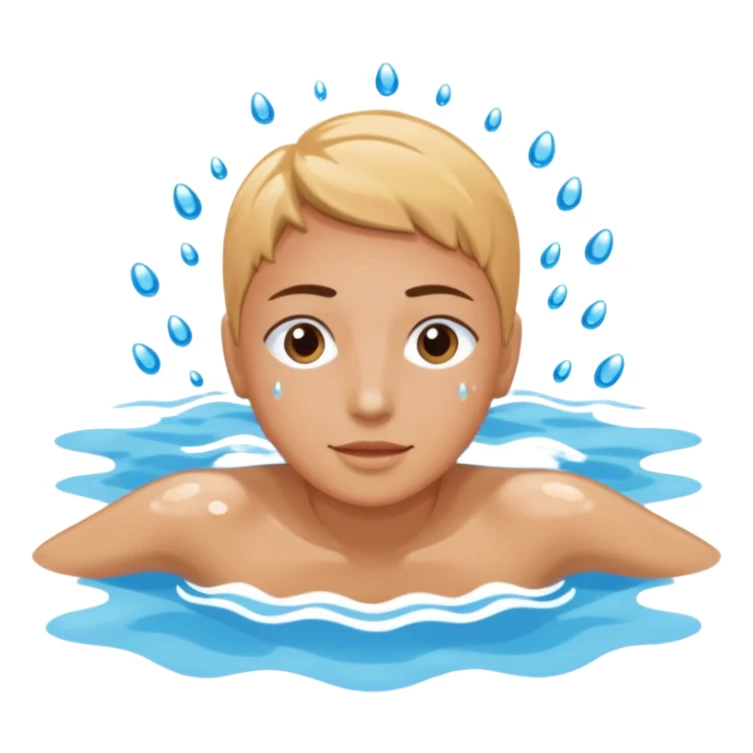 person swimming laps in pool zoomed out showing lap swiming back stroke sticker