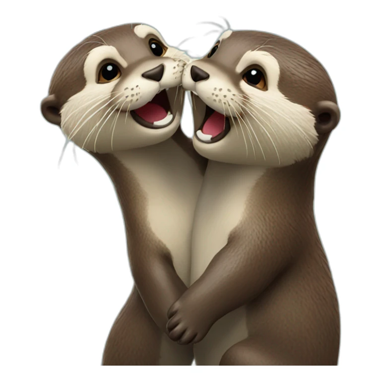 Otter kiss sticker