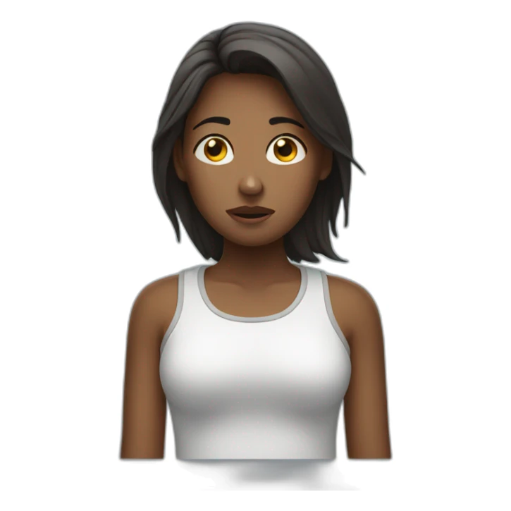 out of breath or tired girl sticker