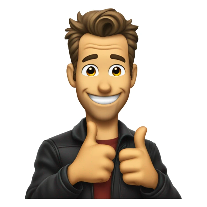 Ryan Reynolds giving a thumbs up to daffy duck sticker