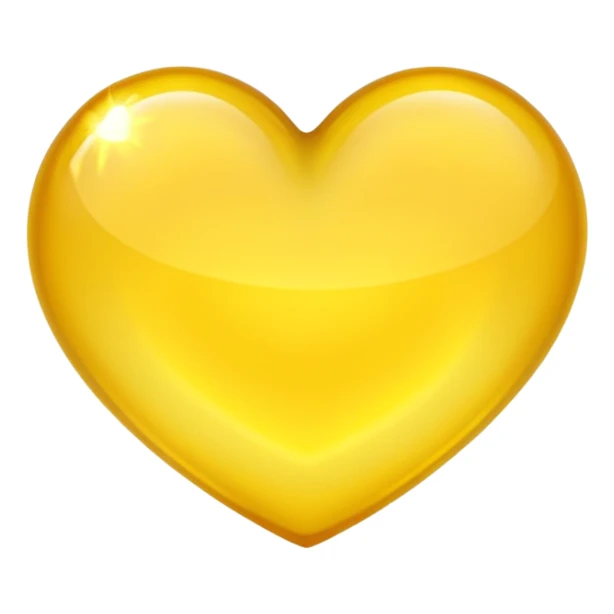yellow heart with transparent center sticker