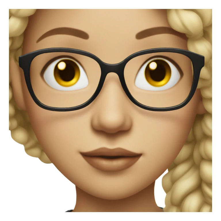 Girl heart shaped glasses  sticker