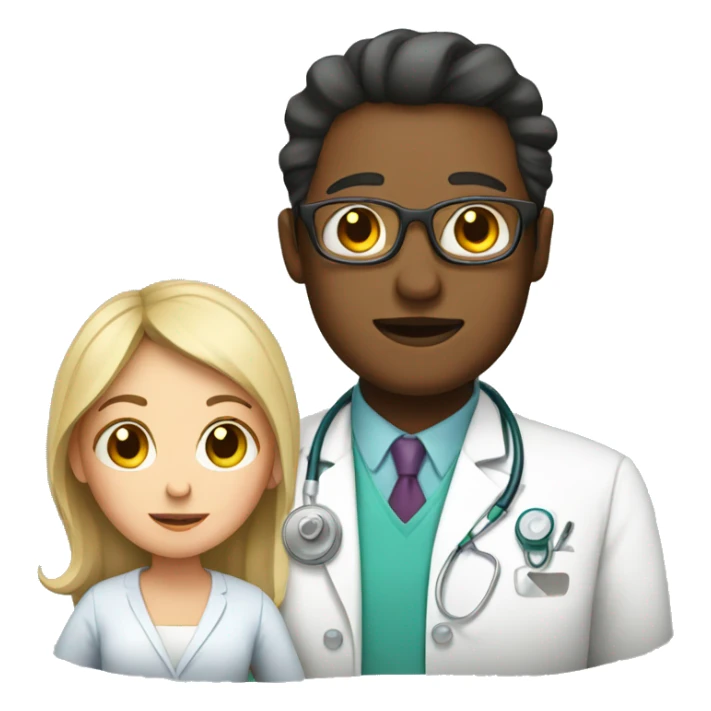 pregnant woman and a doctor sticker