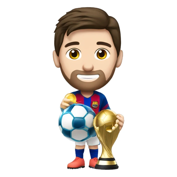 MESSI con la copa América y la copa del mundo sticker