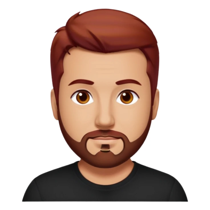 Joey Fatone brown eyes, dark red hair, black shirt sticker